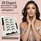 Magnetische Wimpers Kit | 5 Paar + 2 Eyeliners + Applicator
