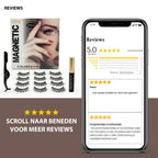 Magnetische Wimpers Kit | 5 Paar + 2 Eyeliners + Applicator